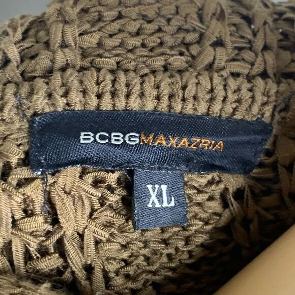 BCBGMAXAZRIA Hooded Pullover Sweater Ribbed Knit - Picture 3 of 7